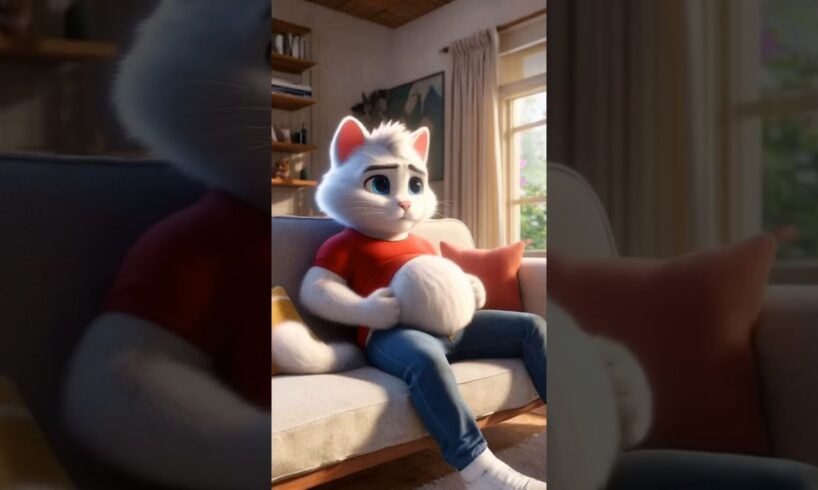 Father cat of cute kitten is pregnant so everyone is making fun #cat #cutecat #catlover