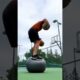 Man Shoots Basketballs While Standing On Yoga Ball | People Are Awesome #shorts