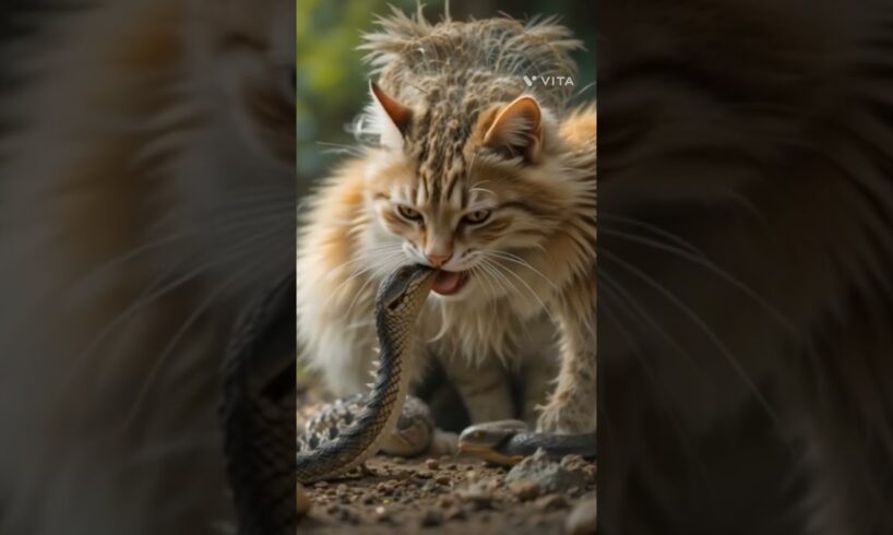 cat#playing#snake#youtubeshorts #viralvideo #funny #animals