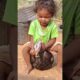 little boy playing with tarky bird #shortsvideo
