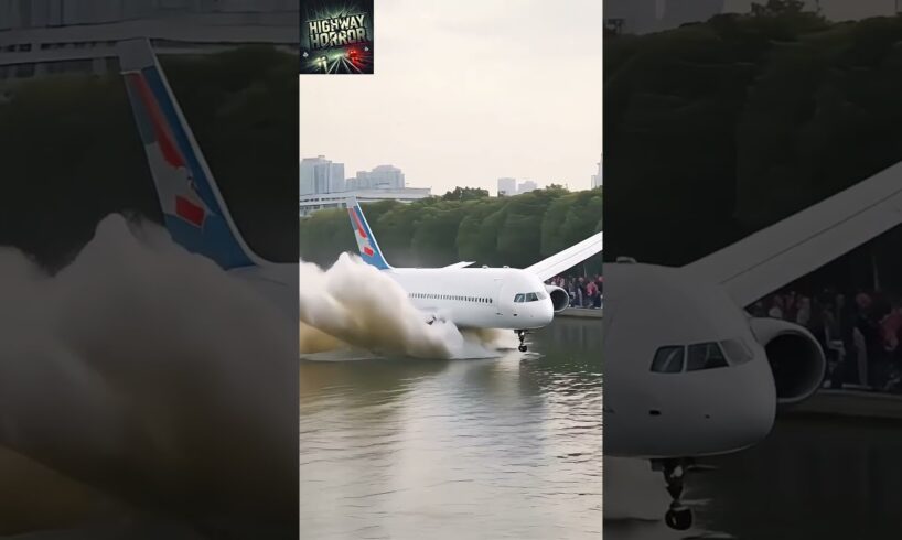 10s Horror_ Airliner Crashes into River Behind Crowds!