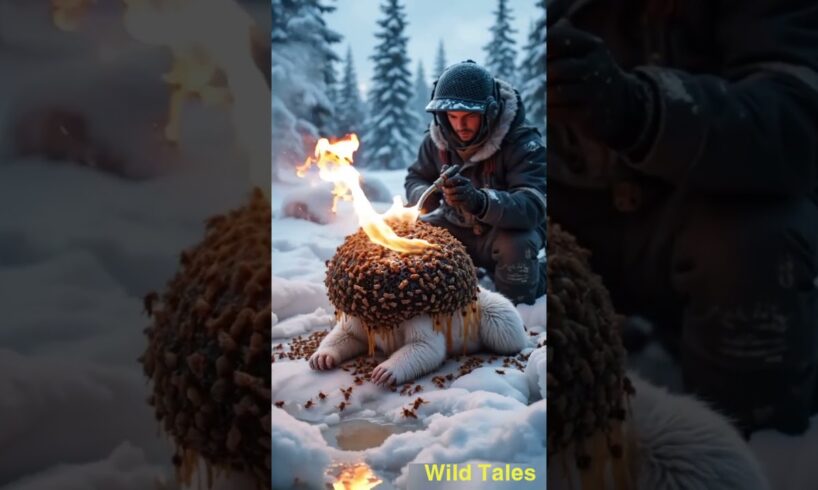 Race Against Death!A Man Faces Killer Bee Swarms to Rescue a Small Cub#Animals#AnimalRescue#Wildlife