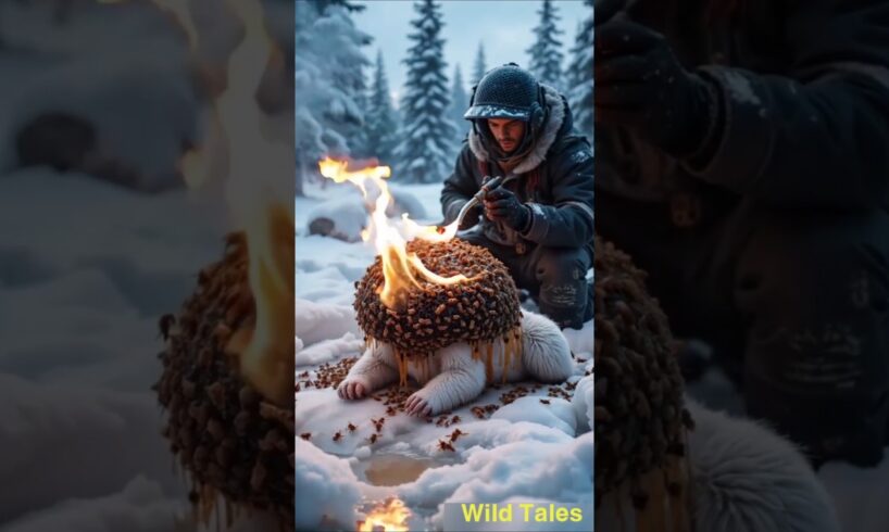 Race Against Death!A Man Faces Killer Bee Swarms to Rescue a Small Cub#Animals#AnimalRescue#Wildlife