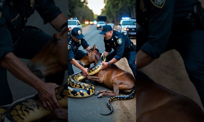 Animal battles with giant pythons#14 #animals #python #shorts #ai #shorts