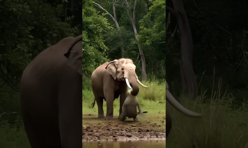 Crocodile Bites Elephant's Trunk – What Happened Next Will Shock You! 🐘🐊 #animalattack #wildlife