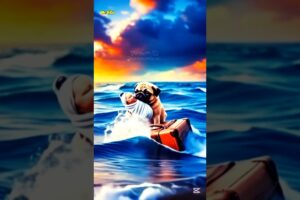Cute Dog Rescues Baby from Sea After Plane Crash! #shorts #trending #rescuepuppy #shortsfeed