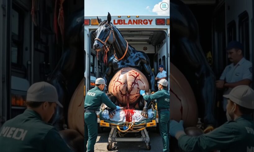 Emergency Rescue: Pregnant Black Horse in Distress #humanity #animals #horse #pets #rescueanimals