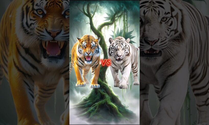 Siberian Tiger vs Animals & Jurassic World #animalbattle #whitebengaltiger