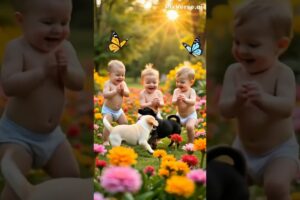 3 Cute baby boys and Cute puppies dancing on up Wala thumka  #trendingshorts #trending #shorts