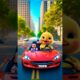 "A Chick Rescues Baby From The Street!"🥰🦆#ai #animation #animals #rescue #baby #viral