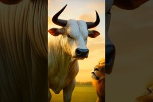 A Mother Cow Fights a Lion for Her Babies | Viral Animal Shorts | Trending Short Videos