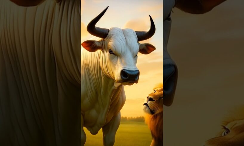 A Mother Cow Fights a Lion for Her Babies | Viral Animal Shorts | Trending Short Videos