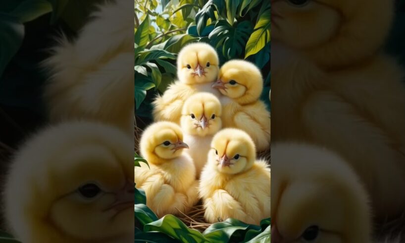 Adorable Chicks are playing. #birds #chicken #birdsounds #animals #youtubeshorts #shorts #viralvideo