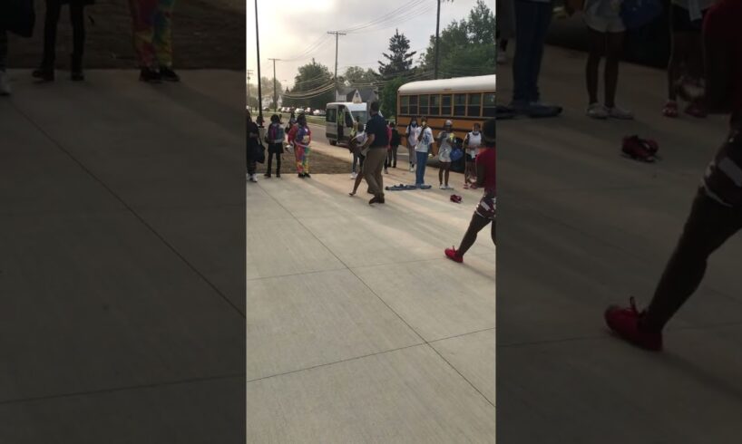 Black Girl Fighting In A Bus Stop