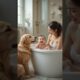 Brave Dog Rescues Baby Stuck in Mud ! #dog #rescue #shorts