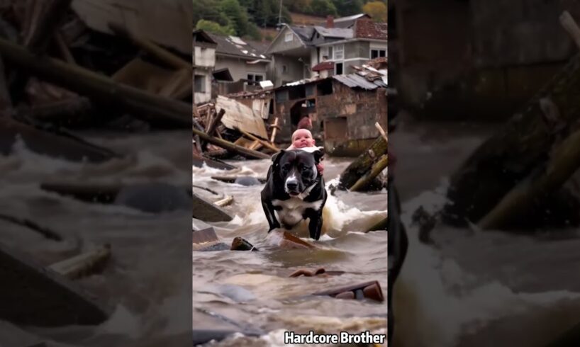 Brave dog successfully rescues baby