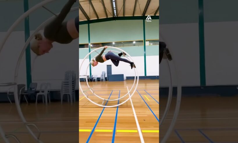 Circus Artist Shows Cool Moves on German Wheel | People Are Awesome
