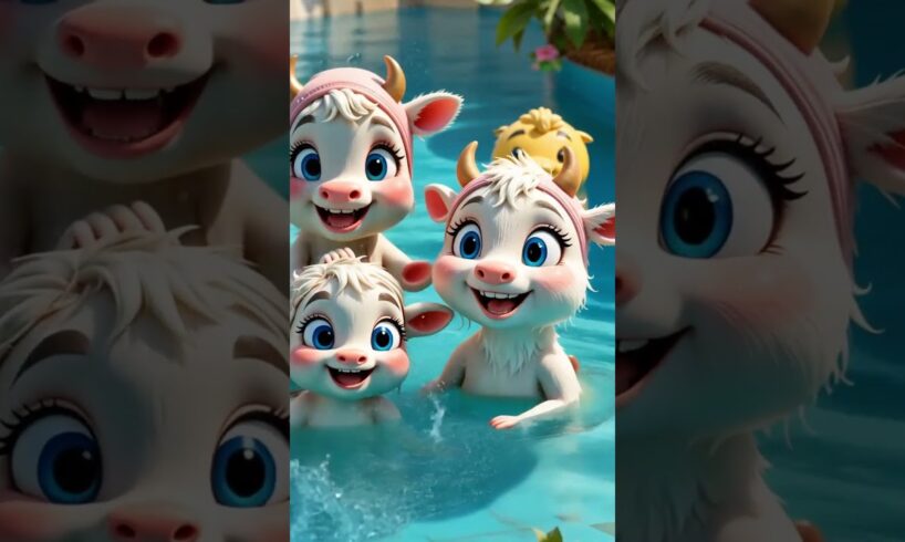Cute ai pets playing in water  #funny #cartoon #animals
