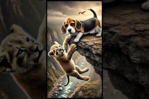 Dog Rescues Lion Cub, Then Lion Family Returns the Favor!