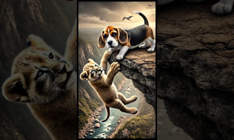 Dog Rescues Lion Cub, Then Lion Family Returns the Favor!