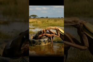 EP4. Anaconda vs  giant mantis #animal fight #fight #animals
