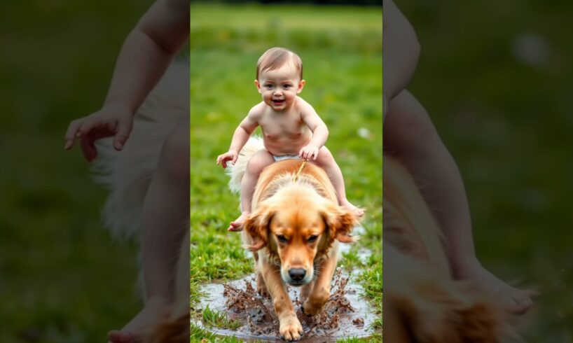 Family's Guardian Angel Dog rescue #baby #dog #shorts #cute "video content intended for Adults"