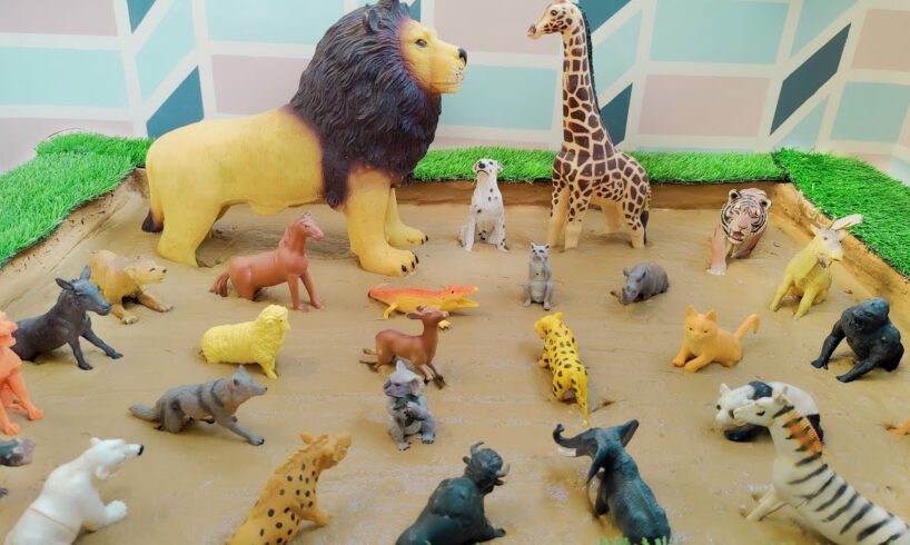 Forest Creatures Meet Farm & Pet Animals in the Sandbox | Learning & Playing