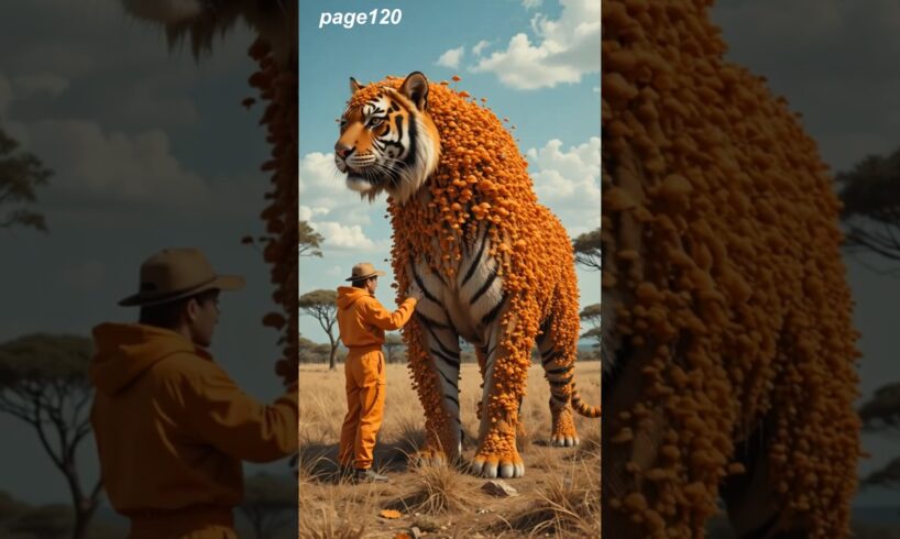 Giant Tiger Covered in Bees Rescued in Surreal African Wilderness #shorts #ytshort #viralvideo