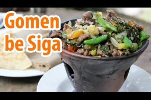 Gomen be siga - Sizzling Ethiopian beef and collard greens