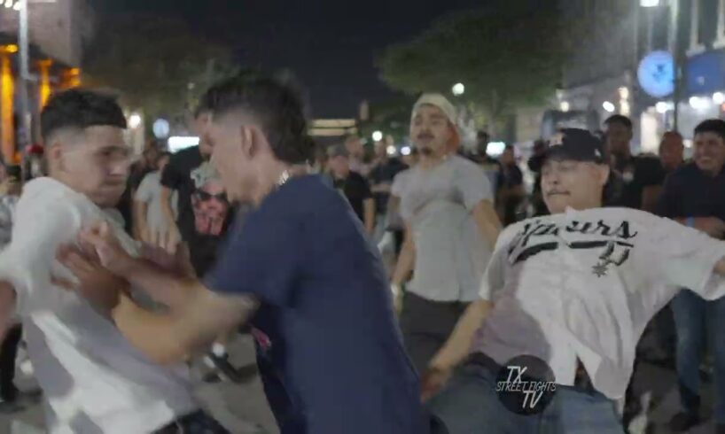 Held his own: He wins a 5 vs 1 fight and gets ovation 6th Street Austin TX
