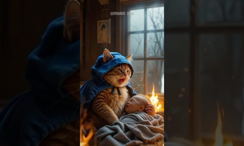 Hero Cat Saves Baby from Danger - Animal Videos #babyrescue #cuteanimalforbabies #babylaughing