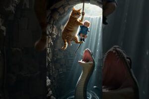 Heroic Cat Rescues Baby from Snake in Well | cat videos | snake #catvideos #funnycats #snake #funny