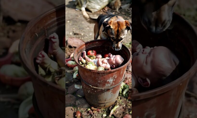 Heroic Dog Saves Abandoned Baby from Trash – A Life-Changing Moment! #AnimalHeroes #DogSavesBaby