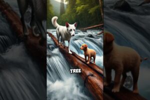 Heroic White Dog Rescues Lost Puppy in Storm! 🐾❤️ Forest Rescue Story | Kindness in Action