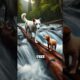 Heroic White Dog Rescues Lost Puppy in Storm! 🐾❤️ Forest Rescue Story | Kindness in Action