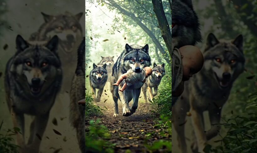 'Incredible Moment Baby Is Rescued From Wolf Attack'