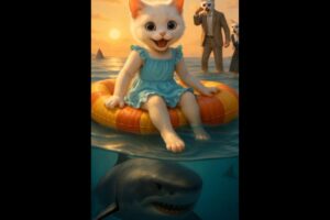 Kitten rescue by Father Cat #cat #kitten #shorts