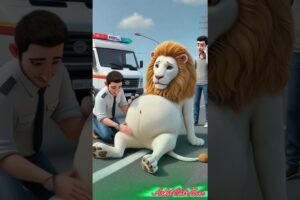 Lion rescue story 😺#ai #lion #story #animals #animalrescue