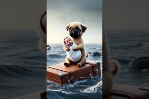 Lovely baby met a plane crash,poor pug rescued him#story #cute #cuteanimals #animals #lover #rescue