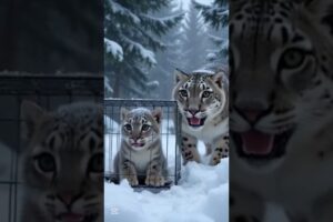 Old Man Saves Snow Leopard Cub | Heartwarming Wildlife Rescue! #animals #rescue #shorts #respect