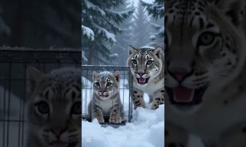 Old Man Saves Snow Leopard Cub | Heartwarming Wildlife Rescue! #animals #rescue #shorts #respect