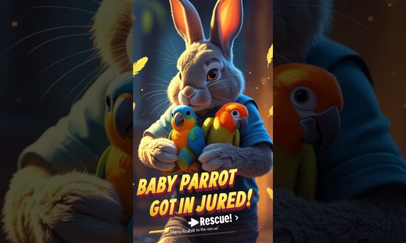 Rabbit Rescues Abandoned Baby Parrot