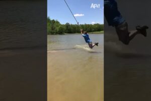 Rope Swings Never Fail to Disappoint!! 😂🌊#funny #afv #fall #fail