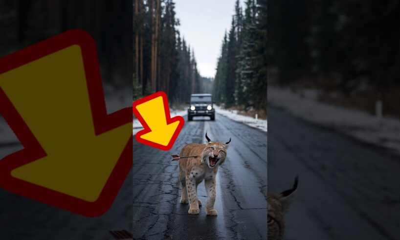 The story of the lynx's rescue after an arrow got stuck in its belly #animals #lynx
