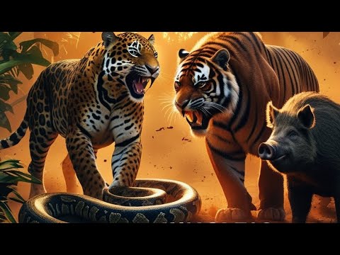 Top 5 Jungle Animal Fights -Nature's Deadliest Predators!