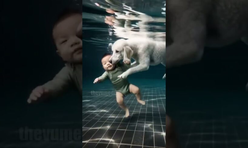Unbelievable Rescue! Dog Saves Child from Pool Accident #shorts