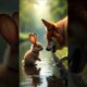 Watch 😲 How This Brave Dog Rescues His Rabbit Friend!🫡 #shorts #dogandrabbit #cute #sad