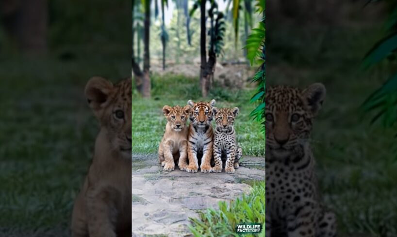 Watch These Adorable Big Cats Cubs Playing Together| Bonding Of Lion, Tiger And Leopard Cubs #animal