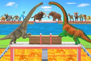 Which Animal vs Dinosaurs Push Harder? Which Dinosaur is Stronger? - Animal Revolt Battle Simulator