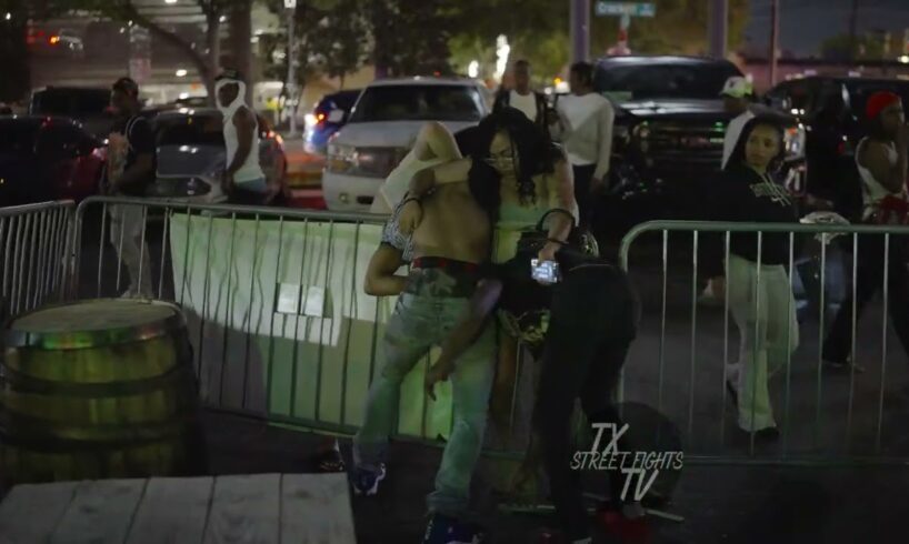 Wild! Crazy brawl Breaks out on 7th Street Fort Worth TX 4-12-2025 fight